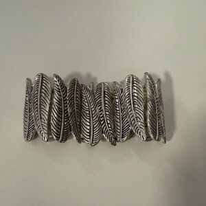 Silver Leaf Design Bracelet